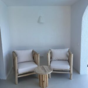 Set de Sillones y Mesa en Madera Natural